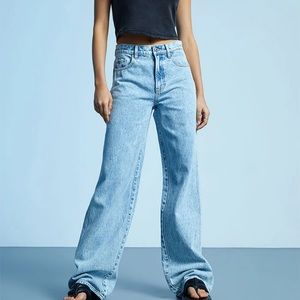 PacSun Eco Light Acid Blue High Waisted Baggy Jeans